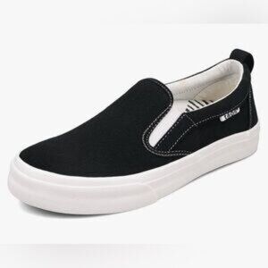 Täos Footwear ‘Rubber Soul’ Slip On Sneakers in Black/White Canvas